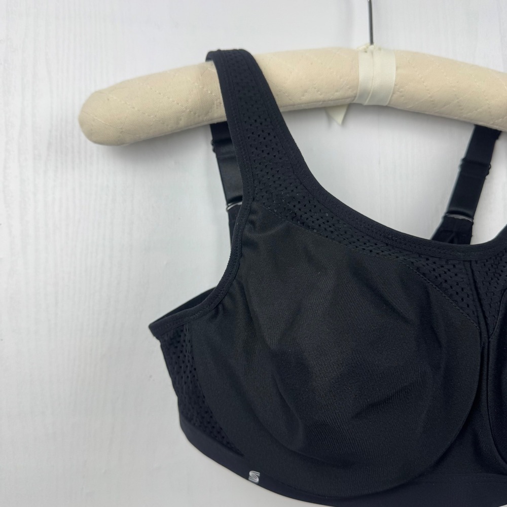 Glamorise Sport 36D Sports Bra‎ Black Underwire High Impact Back Closure 9066 - Picture 6 of 13